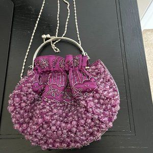 Purple Beaded Purse
